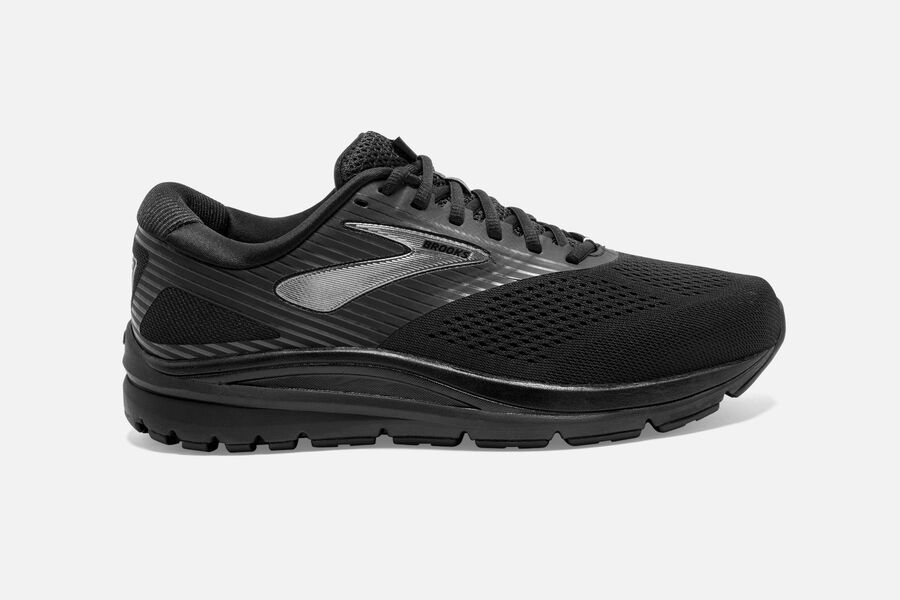 Brooks Men's Addiction 14 Road Running Shoes Black/Grey/Black OVBQ-08743